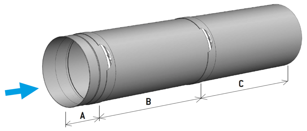 fabric ducting length
